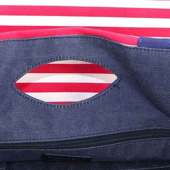 CHANEL Red Canvas Logo Tote Bag - Picture 10 of 10